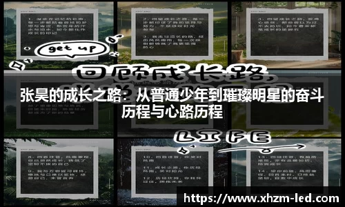 张昊的成长之路：从普通少年到璀璨明星的奋斗历程与心路历程