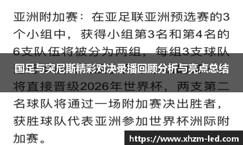 国足与突尼斯精彩对决录播回顾分析与亮点总结